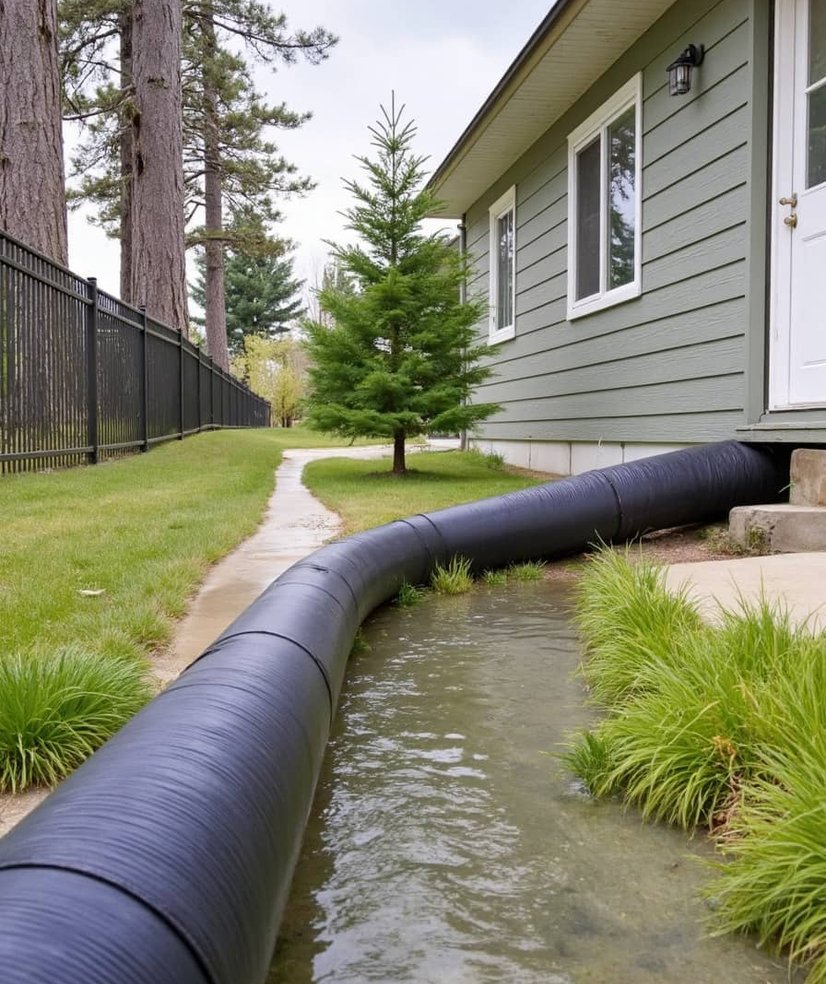 Rural road with trees